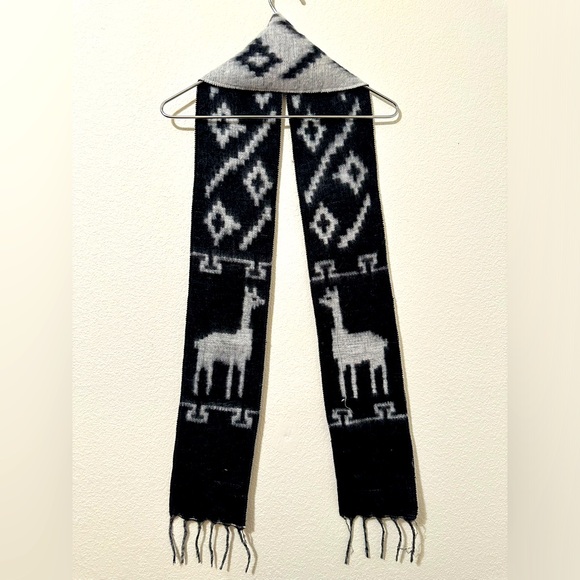 MACHUPICCHU Cusco Peruvian Alpaca Wool Scarf EUC - Picture 2 of 3